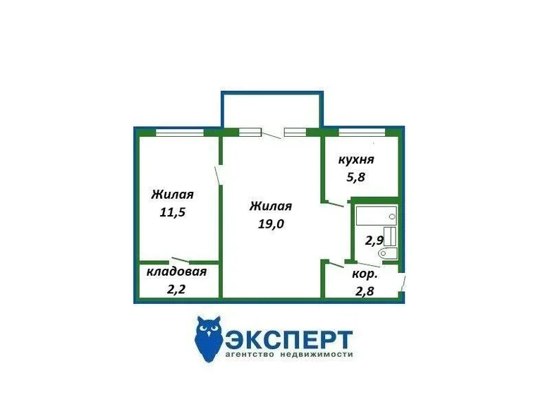 Wohnung 2 zimmer 45 m² Minsk, Weißrussland