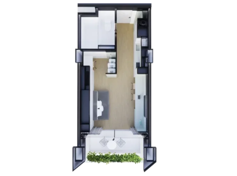 Studio apartment 1 bedroom 36 m² Choeng Thale, Thailand