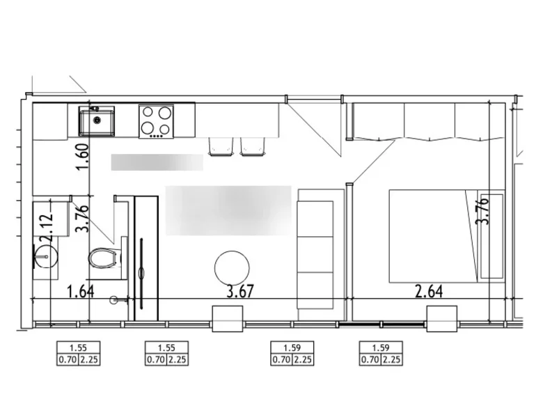 1 bedroom apartment 40 m² Municipality of Thessaloniki, Greece