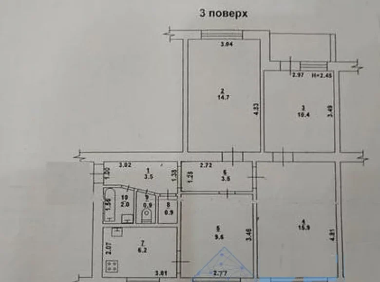 4 room apartment 69 m² Odesa, Ukraine