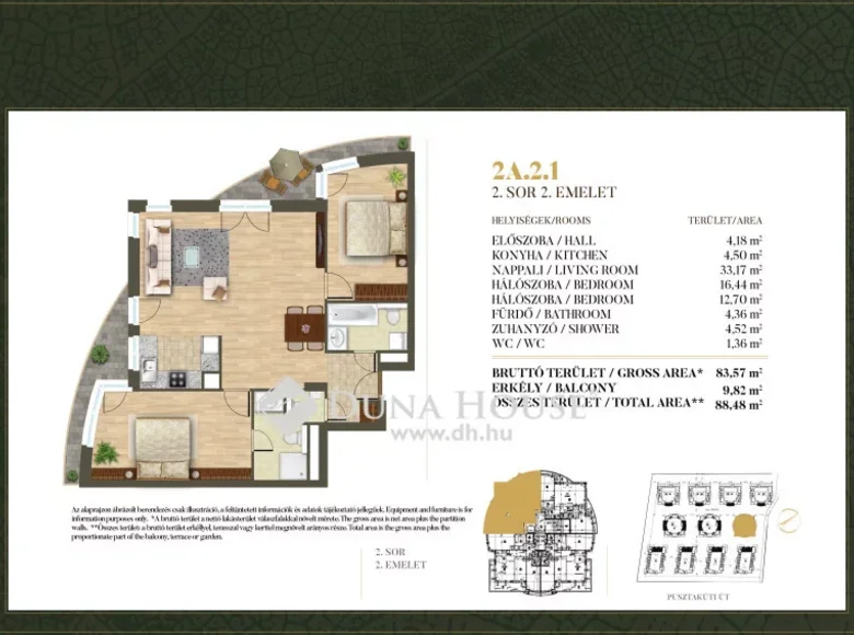 Apartment 88 m² Budapest, Hungary