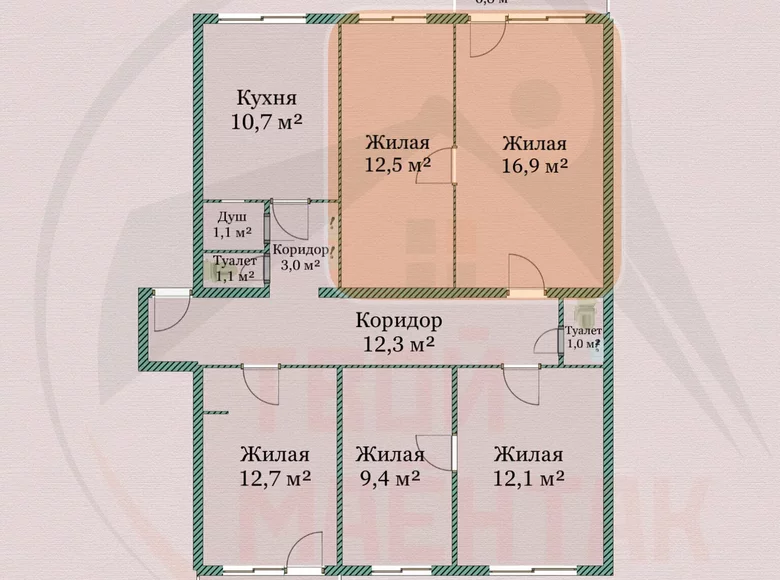 Квартира 94 м² Минск, Беларусь