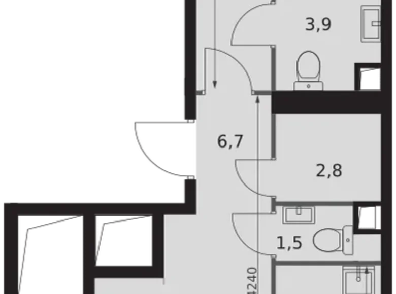 Mieszkanie 2 pokoi 62 m² Konkovo District, Rosja