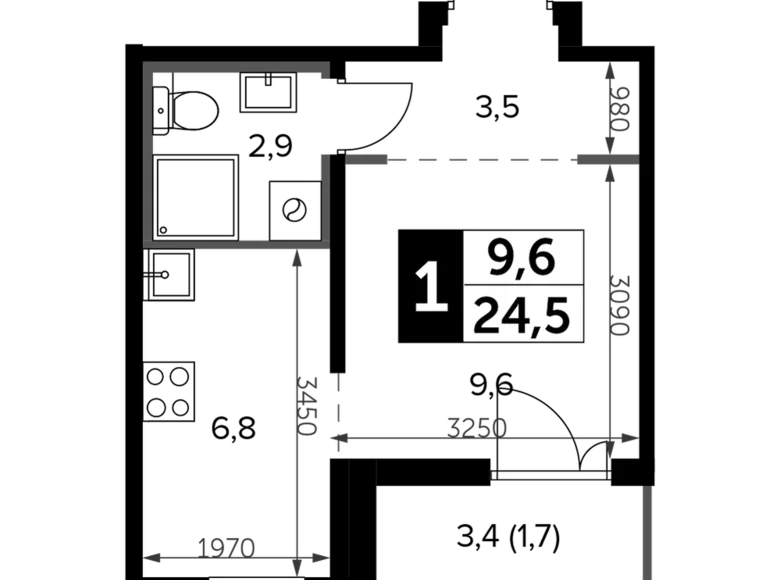 Kawalerka 1 pokój 25 m² Leninsky District, Rosja
