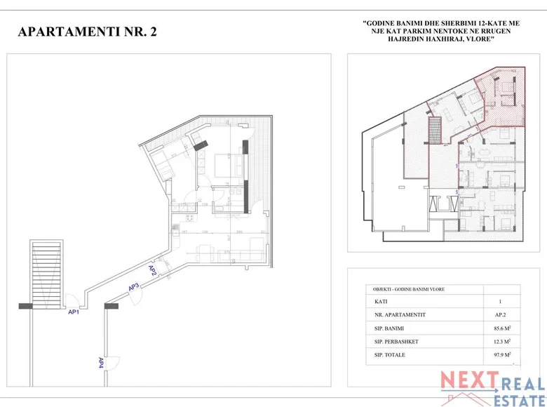 Wohnung 3 zimmer 85 m² Bashkia Vlore, Albanien