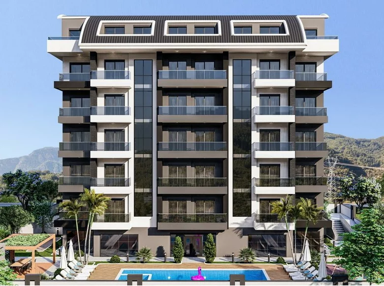 Mieszkanie 2 pokoi 59 m² Alanya, Turcja