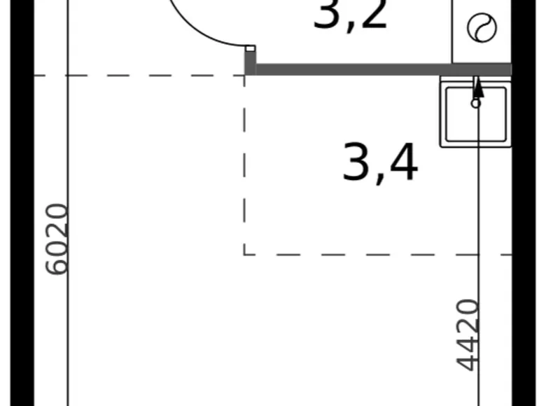 Estudio 1 habitación 24 m² Sapronovo, Rusia