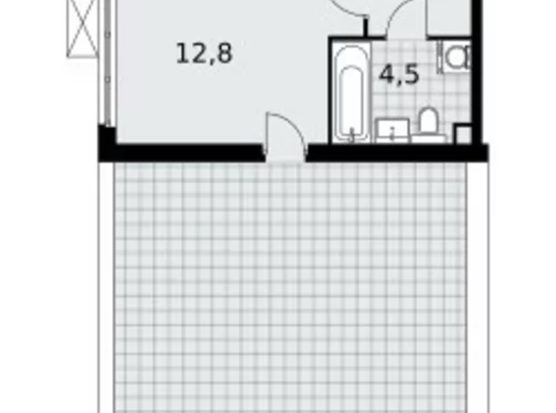 2 room apartment 71 m² Moscow, Russia