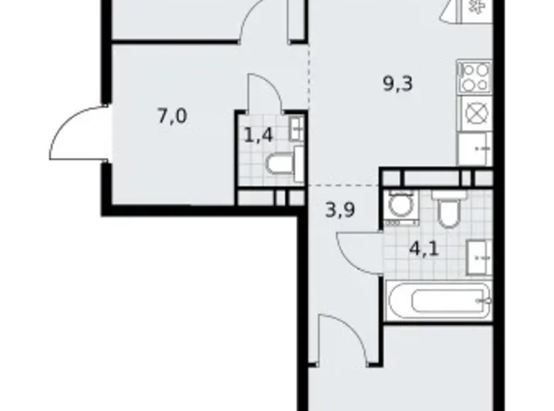 Wohnung 3 zimmer 60 m² Wnukowo, Russland