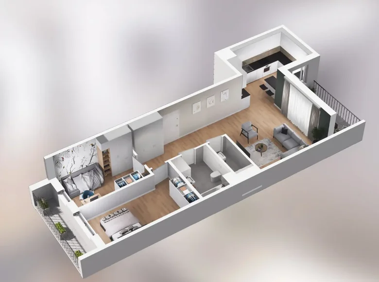 2 bedroom apartment 75 m² Poznan, Poland