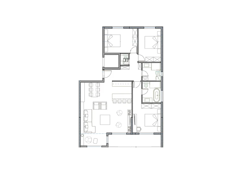 Mieszkanie 2 pokoi 115 m² Becici, Czarnogóra