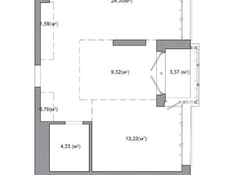 Wohnung 1 zimmer 57 m² Minsk, Weißrussland