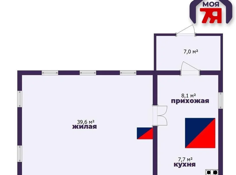 Дом 55 м² Прощицы, Беларусь