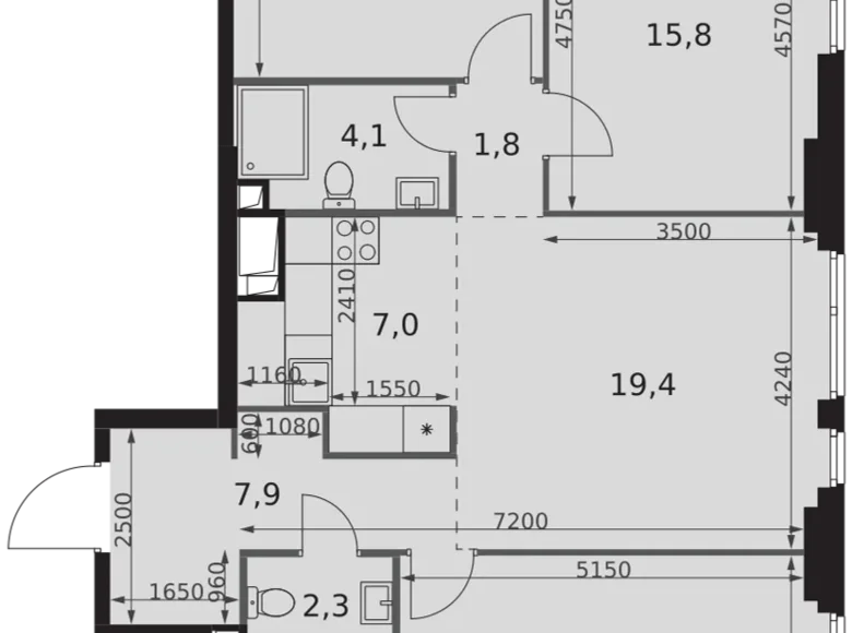 Appartement 4 chambres 91 m² Moscou, Russie
