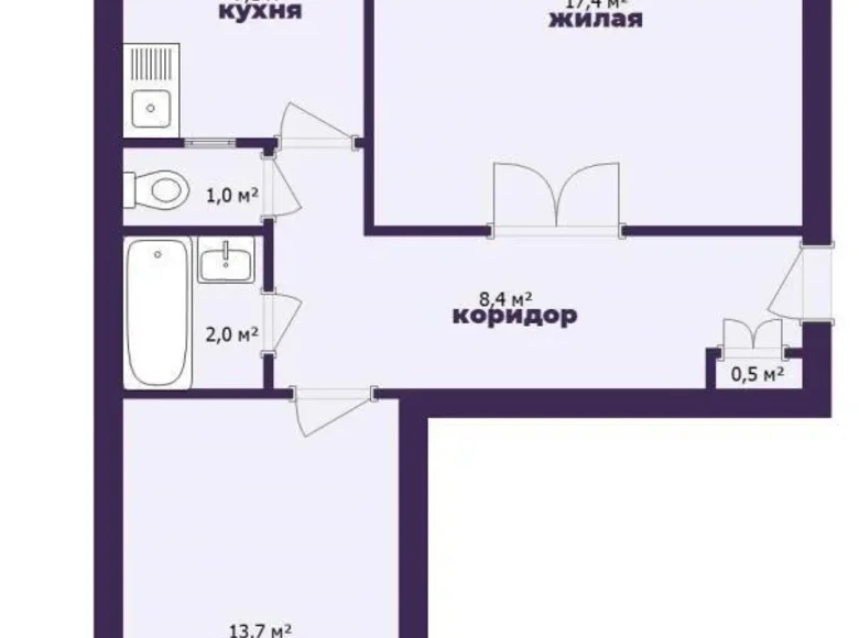 Apartamento 2 habitaciones 52 m² Minsk, Bielorrusia