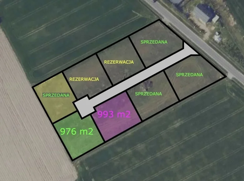 Parcelas 993 m² Czmon, Polonia