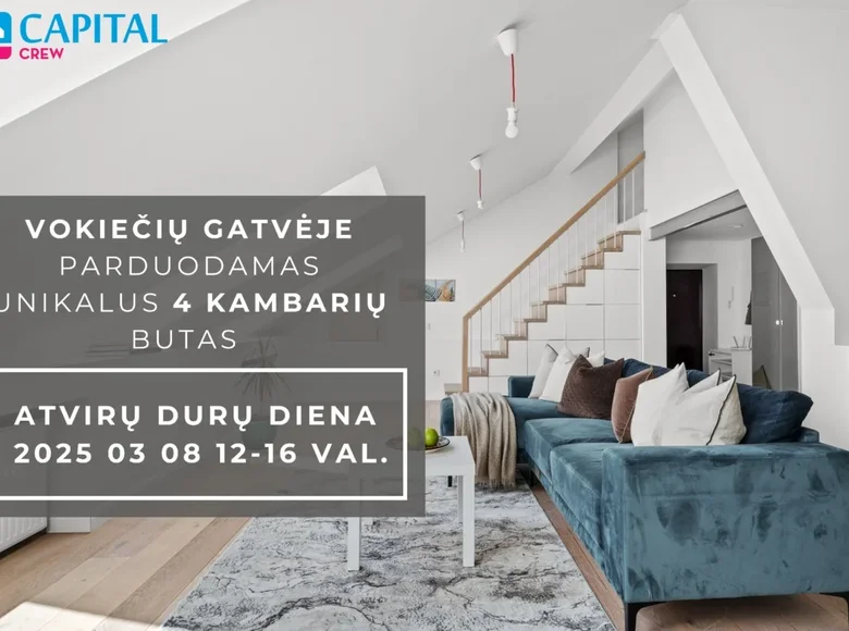 Apartamento 4 habitaciones 83 m² Vilna, Lituania