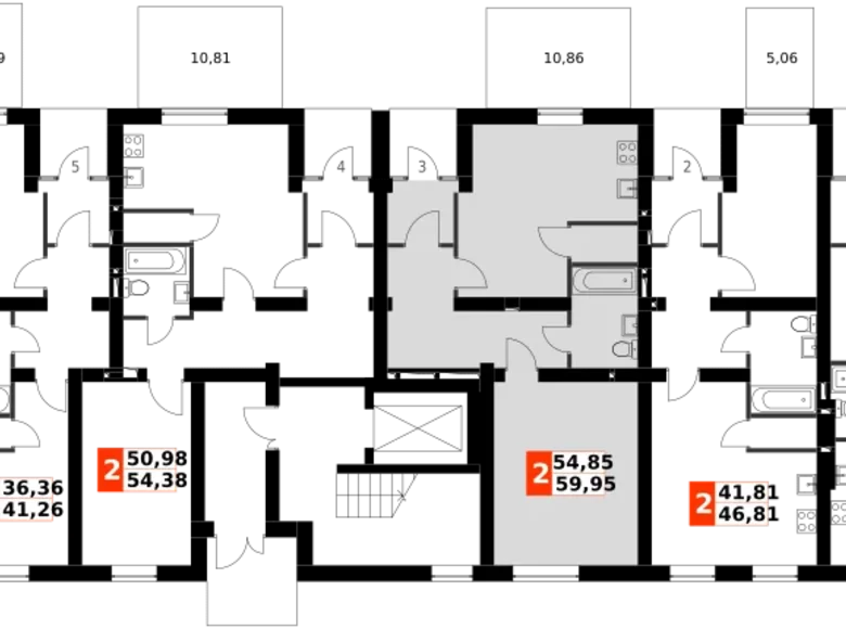 Mieszkanie 2 pokoi 63 m² Naro-Fominskiy gorodskoy okrug, Rosja