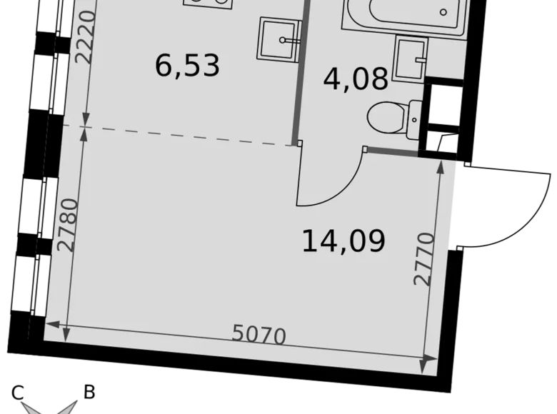 Estudio 1 habitación 25 m² Moscú, Rusia