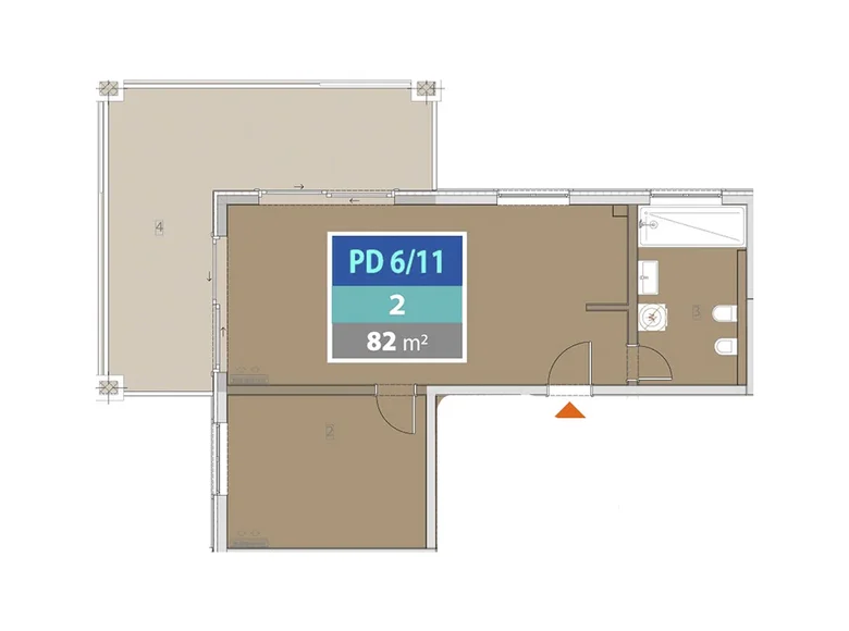 Mieszkanie 2 pokoi 82 m² Provodina, Czarnogóra