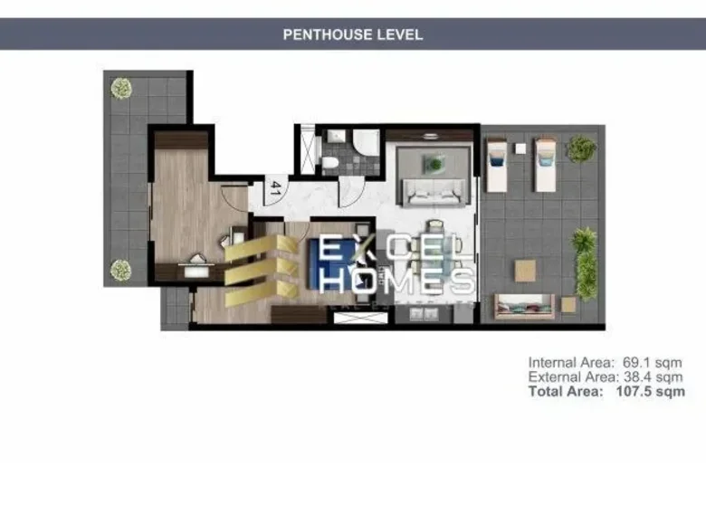 Penthouse z 1 sypialnią  Birkirkara, Malta