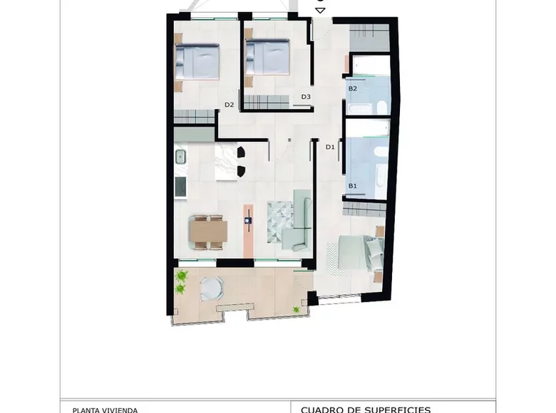 Apartamento 3 habitaciones 129 m² Orihuela, España