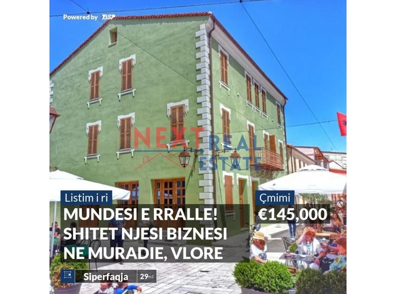 Nieruchomości komercyjne 29 m² Wlora, Albania