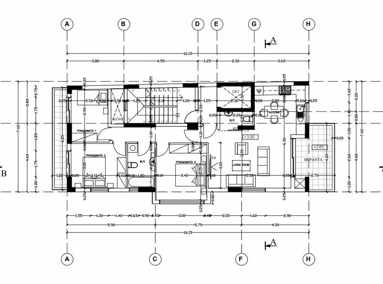 Квартира 3 спальни 114 м² Лимасол, Кипр