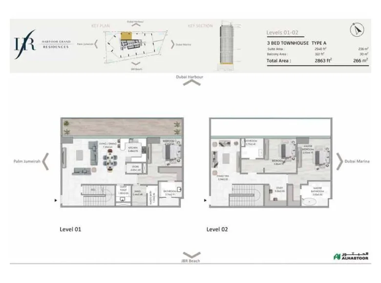 3 bedroom townthouse 266 m² Dubai, UAE