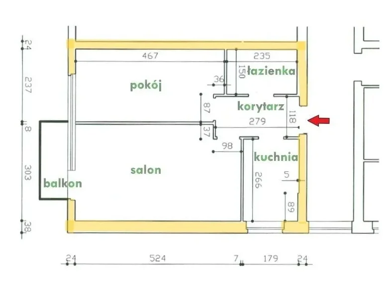 2 room apartment 38 m² Poznan, Poland