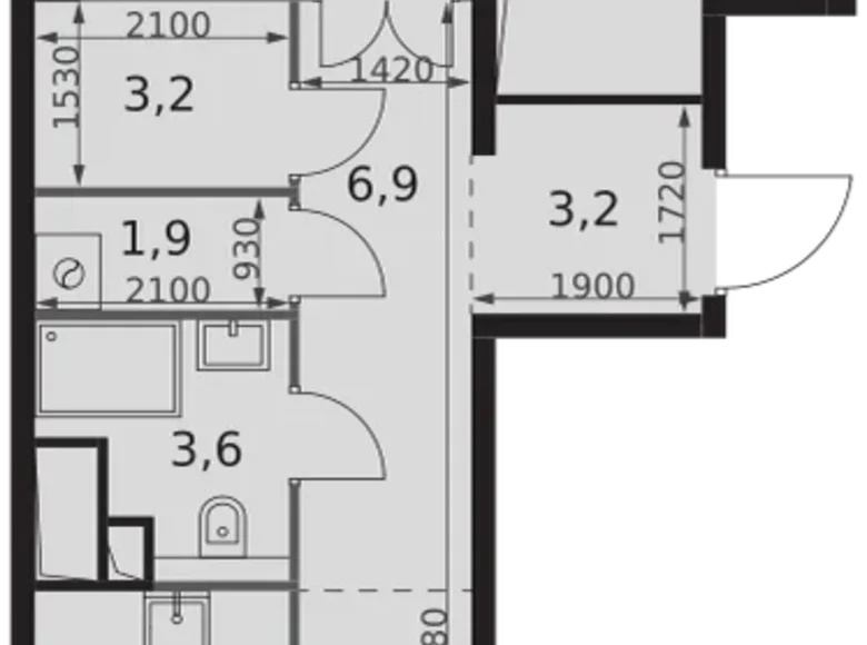 Apartamento 3 habitaciones 81 m² North-Western Administrative Okrug, Rusia