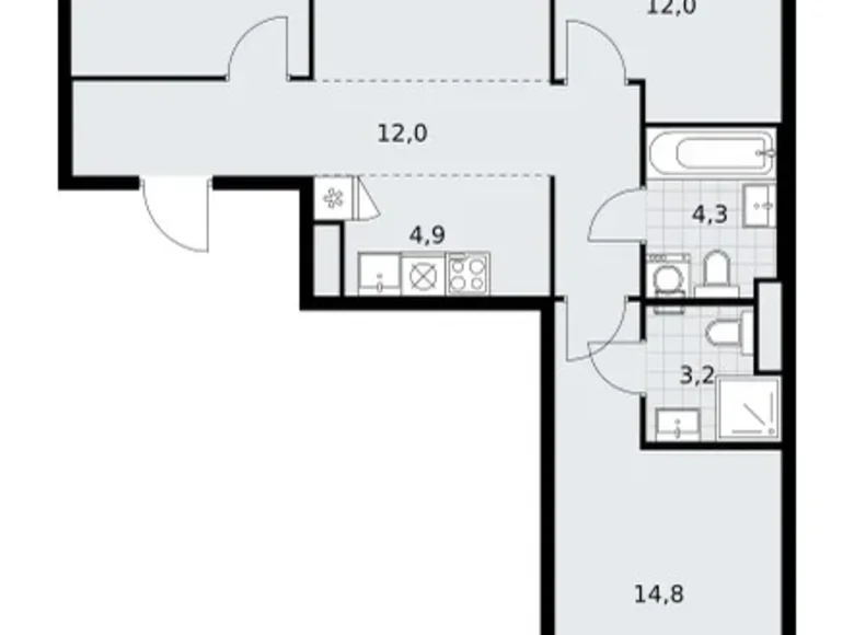 Wohnung 4 zimmer 75 m² Postnikovo, Russland