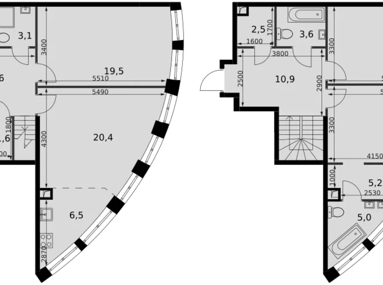 Appartement 4 chambres 127 m² North-Western Administrative Okrug, Fédération de Russie