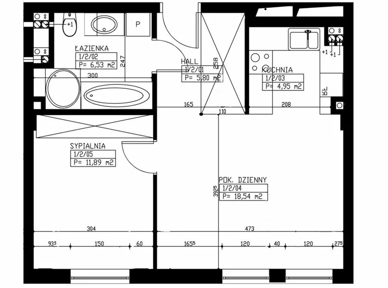 Квартира 2 комнаты 48 м² Познань, Польша