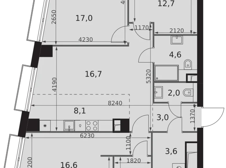 Wohnung 4 zimmer 94 m² Moskau, Russland