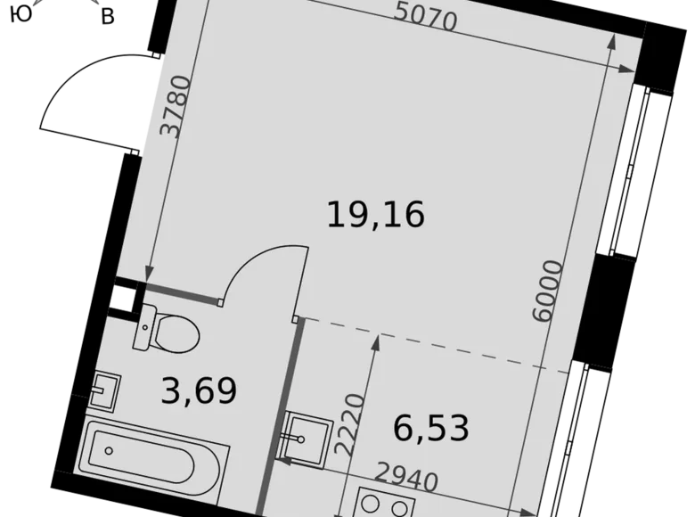 Estudio 1 habitación 29 m² Moscú, Rusia