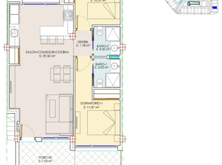 Бунгало 3 комнаты 99 м² Торревьеха, Испания