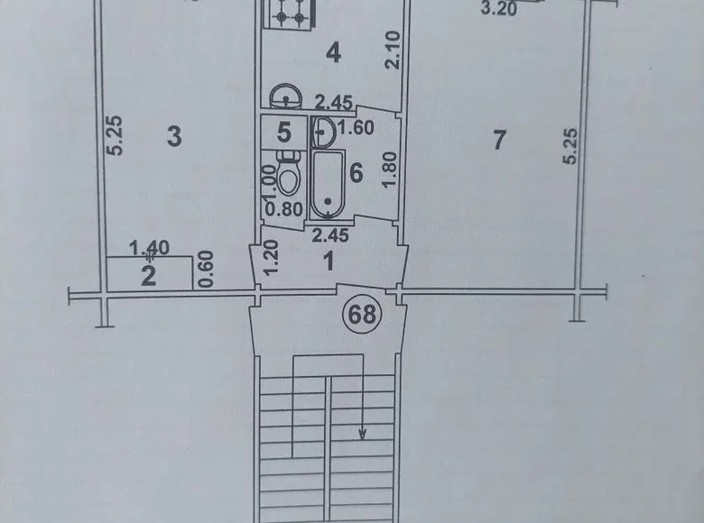 Квартира 2 комнаты 46 м² Ташкент, Узбекистан