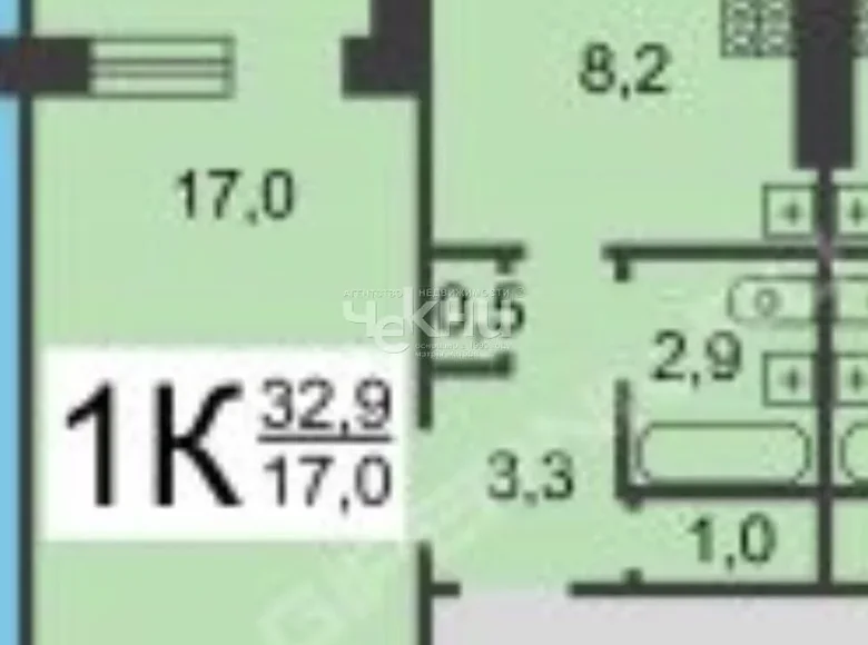 Apartment 32 m² Nizhny Novgorod, Russia