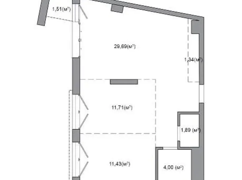 Wohnung 1 zimmer 61 m² Minsk, Weißrussland