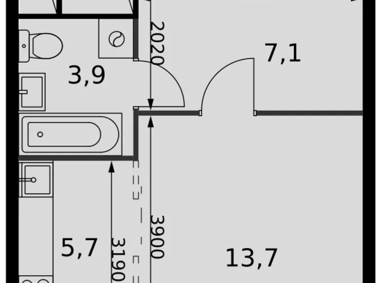 Studio 1 zimmer 30 m² Razvilka, Russland