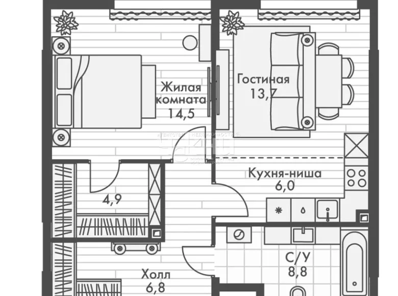 Квартира 54 м² Нижний Новгород, Россия