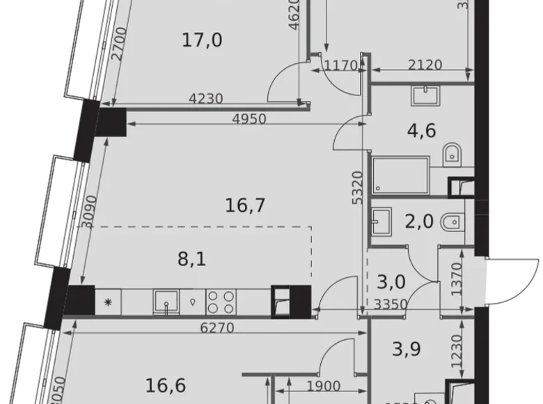 Квартира 4 комнаты 94 м² Северо-Западный административный округ, Россия