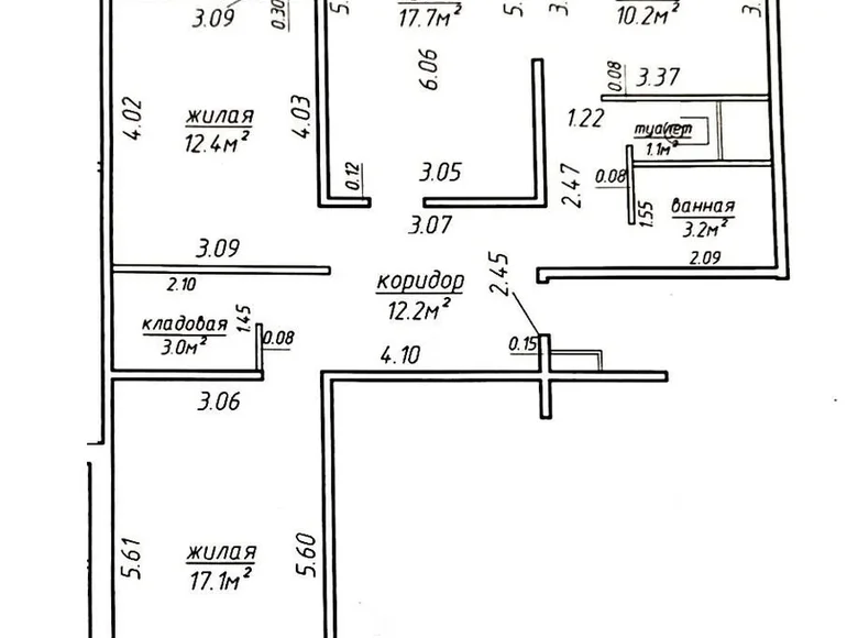 3 room apartment 80 m² Minsk, Belarus