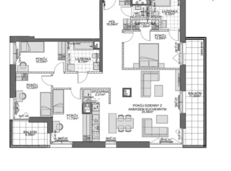 Квартира 5 комнат 123 м² Гданьск, Польша