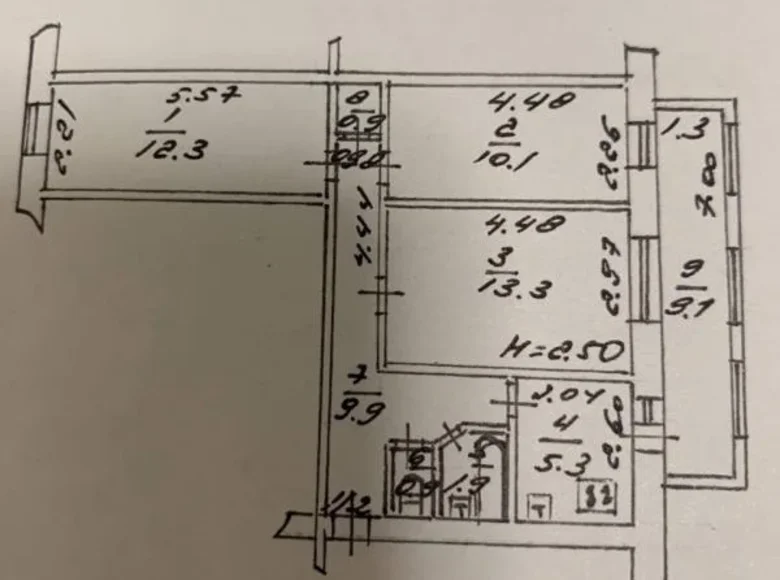 Mieszkanie 3 pokoi 647 m² Siewierodonieck, Ukraina