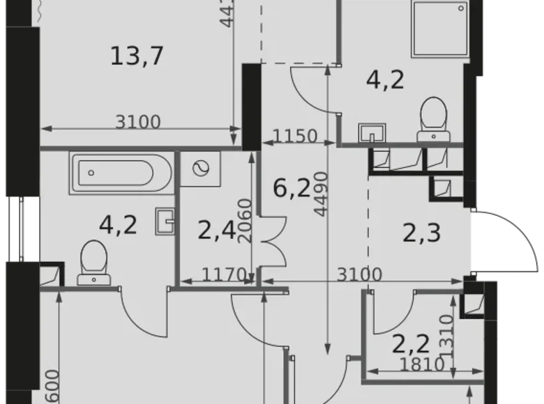 Wohnung 3 zimmer 73 m² Moskau, Russland