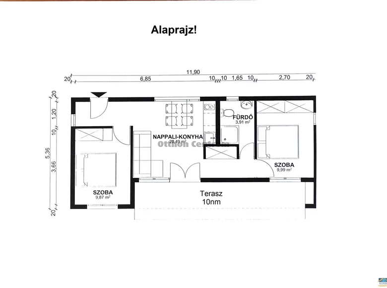Casa 3 habitaciones 58 m² Rackeve, Hungría