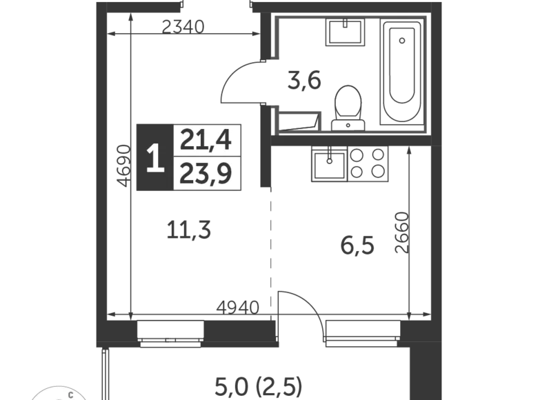 Kawalerka 1 pokój 25 m² Nekrasovka District, Rosja