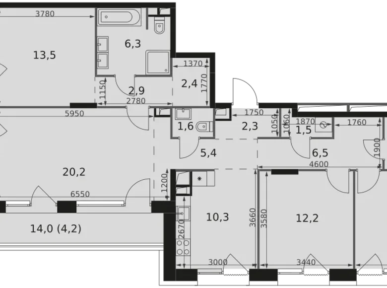 Apartamento 4 habitaciones 104 m² Rostokino District, Rusia